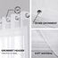 Deconovo Gardinen Weiß Vorhang Transparent Leinenoptik Ösenvorhang Voile Ösenschal Wohnzimmer, 245x140, Welle