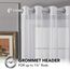 Deconovo Voile Durchsichtig Vorhang mit Ösen Transparent Dekoschal Leinenoptik Luftige Gardinen Kinderzimmer, H260 x B140 cm, für Wohnbereich und Schlafraum, 2er Set,Naturweiß