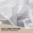 Deconovo Voile Durchsichtig Vorhang mit Ösen Transparent Dekoschal Leinenoptik Luftige Gardinen Kinderzimmer, H260 x B140 cm, für Wohnbereich und Schlafraum, 2er Set,Naturweiß