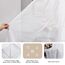 Deconovo Voile Durchsichtig Vorhang mit Ösen Transparent Dekoschal Leinenoptik Luftige Gardinen Kinderzimmer, H290 x B140 cm, für Wohnbereich und Schlafraum, 2er Set,Naturweiß