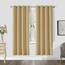 CUCRAF Verdunklungsvorhänge Thermovorhang Kälteschutz 2er Set H183 x B117cm Vorhänge mit Ösen Beige Vorhang Blickdicht Weich und Langlebig Schallschutz Vorhang für Schlafzimmer Wohnzimmer