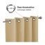 CUCRAF Verdunklungsvorhänge Thermovorhang Kälteschutz 2er Set H213 x B132cm Vorhänge mit Ösen Beige Vorhang Blickdicht Weich und Langlebig Schallschutz Vorhang für Schlafzimmer Wohnzimmer