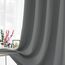 CUCRAF Verdunklungsvorhänge Thermovorhang Kälteschutz 1er Set H175 x B140cm Vorhänge mit Ösen Dunkelgrau Vorhang Blickdicht Weich und Langlebig Schallschutz Vorhang für Schlafzimmer Wohnzimmer