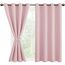 DWCN Verdunklungsvorhänge mit Ösen Blickdicht Vorhänge mit Raffhalter 2 Stücke Thermovorhang Kälteschutz Gardinen Wohnzimmer Schlafzimmer Wärmeisolierend,Blush Rosa,H145 x B140 cm (2er Pack)