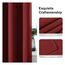CUCRAF Thermovorhang Kälteschutz Vorhang Blickdicht 2er Set H137 x B132 cm Gardinen mit Ösen Rot Verdunklungsvorhänge, Weich und Langlebig Schallschutz Vorhang für Schlafzimmer Wohnzimmer