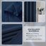 CUCRAF Gardinen mit Ösen Vorhang Blickdicht 2er Set H175 x B140 cm Thermovorhang Kälteschutz Navy Blau Verdunklungsvorhänge, Weich und Langlebig Schallschutz Vorhang für Schlafzimmer Wohnzimmer
