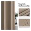CUCRAF Verdunklungsvorhänge Thermovorhang Kälteschutz 2er Set H213 x B132cm Vorhänge mit Ösen Khaki Vorhang Blickdicht Weich und Langlebig Schallschutz Vorhang für Schlafzimmer Wohnzimmer
