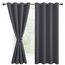 DWCN Vorhang Blickdicht mit Vorhang Raffhalter Verdunkelungsgardinen mit Ösen 2 Stücke Thermogardine, Blackout Curtain Verdunkelung Thermovorhang, Dunkelgrau,183x140cm(HxB)