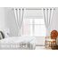 DWCN Verdunklungsvorhänge mit Ösen Blickdicht Vorhänge mit Raffhalter 2 Stücke Thermovorhang Kälteschutz Gardinen Wohnzimmer Schlafzimmer Wärmeisolierend,Grau Weiß,H167 x B137 cm (2er Pack)