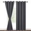 DWCN Vorhang Blickdicht mit Vorhang Raffhalter Verdunkelungsgardinen mit Ösen 2 Stücke Thermogardine, Blackout Curtain Verdunkelung Thermovorhang, Dunkelgrau,225x140cm(HxB)