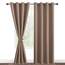 DWCN Vorhang Blickdicht Verdunkelungsgardinen mit Ösen 2 Stücke Vorhang Blickdicht Fensterdeko Thermogardine für Wohnzimmer Schlafzimmer, Khaki Cappuccino,260x140cm(HxB)