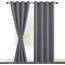 DWCN Vorhang Blickdicht mit Raffhalter Verdunkelungsgardinen mit Ösen 2 Stücke Thermogardine für Wohnzimmer Schlafzimmer Curtains Blackout Vorhang Wärmeisolierend, Grau,260x140cm(HxB)