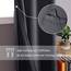 DWCN Vorhang Blickdicht mit Vorhang Raffhalter Verdunkelungsgardinen mit Ösen 2 Stücke Thermogardine, Blackout Curtain Verdunkelung Thermovorhang, Dunkelgrau,260x140cm(HxB)