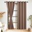 DWCN Vorhang Blickdicht Verdunkelungsgardinen mit Ösen 2 Stücke Vorhang Blickdicht Fensterdeko Thermogardine für Wohnzimmer Schlafzimmer, Khaki Cappuccino,260x140cm(HxB)