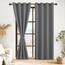 DWCN Vorhang Blickdicht mit Raffhalter Verdunkelungsgardinen mit Ösen 2 Stücke Thermogardine für Wohnzimmer Schlafzimmer Curtains Blackout Vorhang Wärmeisolierend, Grau,290x140cm(HxB)