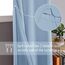 DWCN Verdunklungsvorhänge mit Ösen Blickdicht Vorhänge mit Raffhalter 2 Stücke Thermovorhang Kälteschutz Gardinen Wohnzimmer Schlafzimmer Wärmeisolierend,Hell Blau,H137 x B117 cm (2er Pack)