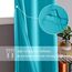 DWCN Vorhang Blickdicht Verdunkelungsgardinen mit Ösen 2 Stücke Thermogardine für Wohnzimmer,Schlafzimmer,Türkis,245x132cm(HxB)