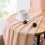 MIULEE Leinen Gardinen Vorhänge mit Kräuselband Weiss Gardine Vorhang Leinenoptik kräuselband Wohnzimmer Modern Voile Schienensystem Schlafzimmer 2er Set 140x215 cm Orange