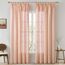MIULEE Leinen Gardinen Vorhänge mit Kräuselband Weiss Gardine Vorhang Leinenoptik kräuselband Wohnzimmer Modern Voile Schienensystem Schlafzimmer 2er Set 140x215 cm Orange
