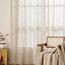 MIULEE Leinen Gardinen Vorhänge mit Kräuselband Wohnzimmer Gardine Vorhang Leinenoptik kräuselband Modern Voile Schienensystem Schlafzimmer 2er Set Bräunlich Weiß 140x260 cm