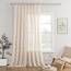 MIULEE Leinen Gardinen Vorhänge mit Kräuselband Weiss Gardine Vorhang Leinenoptik kräuselband Wohnzimmer Modern Voile Schienensystem Schlafzimmer 1er Set 300x245 cm Natur