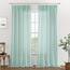 MIULEE Leinen Gardinen Vorhänge mit Kräuselband Weiss Gardine Vorhang Leinenoptik kräuselband Wohnzimmer Modern Voile Schienensystem Schlafzimmer 2er Set 140x260 cm Blau