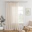 MIULEE Leinen Gardinen Vorhänge mit Kräuselband Weiss Gardine Vorhang Leinenoptik kräuselband Wohnzimmer Modern Voile Schienensystem Schlafzimmer 1er Set 300x245 cm Natur