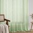 MIULEE Leinen Gardinen Vorhänge mit Kräuselband Weiss Gardine Vorhang Leinenoptik kräuselband Wohnzimmer Modern Voile Schienensystem Schlafzimmer 2er Set 140x215 cm Grün
