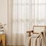 MIULEE Leinen Gardinen Vorhänge mit Kräuselband Weiss Gardine Vorhang Leinenoptik kräuselband Wohnzimmer Modern Voile Schienensystem Schlafzimmer 1er Set 200x225 cm Natur