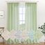 MIULEE Leinen Gardinen Vorhänge mit Kräuselband Weiss Gardine Vorhang Leinenoptik kräuselband Wohnzimmer Modern Voile Schienensystem Schlafzimmer 2er Set 140x245 cm Grün