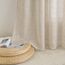MIULEE Leinen Gardinen Vorhänge mit Kräuselband Wohnzimmer Gardine Vorhang Leinenoptik kräuselband Modern Voile Schienensystem Schlafzimmer 2er Set Bräunlich Weiß 140x225 cm