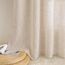 MIULEE Leinen Gardinen Vorhänge mit Kräuselband Weiss Gardine Vorhang Leinenoptik kräuselband Wohnzimmer Modern Voile Schienensystem Schlafzimmer 2er Set 140x122 cm Weißer Reis
