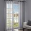Topfinel Voile Vorhänge Leinenstruktur mit Ösen Durchsichtig Einfarbig für Fenster Wohnzimmer Schlafzimmer Moderne und Elegante Gardine 2er Set je 235x140cm (HxB) Dunkelgrau