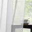 Topfinel Gardinen Wohnzimmer Store Gardinen mit Ösen Weiß Voile Vorhang Halbtransparent Moderne Leinenoptik Vorhänge Kinderzimmer Gardine Kurz Fenster 2er Set 245 x 140 cm (HxB)