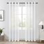 Topfinel Store Gardinen mit ösen weiß Voile Vorhang Halbtransparent Moderne Gardine Wohnzimmer Vorhänge kinderzimmer Gardinen Fenster 2er Set 280 x 140 cm (HxB)