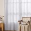 MIULEE Leinen Gardinen Vorhänge mit Kräuselband Weiss Gardine Vorhang Leinenoptik kräuselband Wohnzimmer Modern Voile Schienensystem Schlafzimmer 2er Set 140x300 cm Weiß Grau