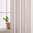 MIULEE Gardinen Vorhänge mit ösen Voile Vorhang kurz Modern Leinenoptik Halbtransparent Ösenvorhang für Wohnzimmer Kinderzimmer Raumteiler 2er Set Natural Linen Weiß 160x140 cm