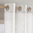MIULEE Gardinen Vorhänge mit ösen Voile Vorhang kurz Modern Leinenoptik Halbtransparent Ösenvorhang für Wohnzimmer Kinderzimmer Raumteiler 2er Set Linen Weiß 122x140 cm