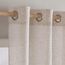 MIULEE Gardinen Vorhänge mit ösen Voile Vorhang kurz Modern Leinenoptik Halbtransparent Ösenvorhang für Wohnzimmer Kinderzimmer Raumteiler 2er Set Natural Linen Weiß 240x140 cm
