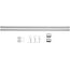 Amazon Basics Ausziehbare Gardinenstange mit Endkappen, 19 mm Durchmesser, 91 bis 183 cm, Nickel