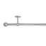 ondeco Gardinenstange 2 in 1 | Ausziehbar | Wand- & Deckenmontage | Verstellbar 5-8 cm | Stabil für schwere Vorhänge | 19 mm Ø | Schwarz oder Edelstahl Edelstahl-Optik 160-280 cm