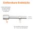 Amazon Basics Ausziehbare Gardinenstange mit Endkappen, 19 mm Durchmesser, 183 bis 366 cm, Nickel