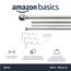 Amazon Basics Ausziehbare Doppel-Gardinenstange mit Kugelendstücken, 19 mm Durchmesser, 183 bis 366 cm, Nickel