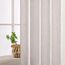 MIULEE Gardinen Vorhänge mit ösen Voile Vorhang kurz Modern Leinenoptik Halbtransparent Ösenvorhang für Wohnzimmer Kinderzimmer Raumteiler 2er Set Natural Linen Weiß 235x140 cm