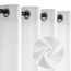 MIULEE Gardinen Vorhänge mit ösen Voile Vorhang kurz Modern Leinenoptik Halbtransparent Ösenvorhang für Wohnzimmer Kinderzimmer Raumteiler 2er Set Weiß 280x140 cm