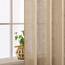 MIULEE Gardinen Vorhänge mit ösen Voile Vorhang kurz Modern Leinenoptik Halbtransparent Ösenvorhang für Wohnzimmer Kinderzimmer Raumteiler 2er Set Khaki 260x140 cm