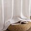 MIULEE Gardinen Vorhänge mit ösen Voile Vorhang kurz Modern Leinenoptik Halbtransparent Ösenvorhang für Wohnzimmer Kinderzimmer Raumteiler 2er Set Natural Linen Weiß 270x140 cm