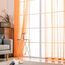 MIULEE 2er Set Voile Vorhang mit Ösen Gardine aus Voile Polyester Ösenschal Transparent Wohnzimmer Luftig Dekoschal für Schlafzimmer Orange 260 x 140cm (H x B), Grommet Top