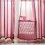 MIULEE 2er Set Voile Vorhang Weihnachtsdeko mit Ösen Transparente Gardine aus Voile Polyester Ösenschal Transparent Wohnzimmer Luftig Dekoschal für Schlafzimmer Rot 280 x 140cm H x B, Grommet Top