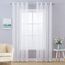 MIULEE 2er Set Voile Vorhang mit Ösen Transparente Gardine aus Voile Polyester Wohnzimmer Luftig Dekoschal für Schlafzimmer Elfenbein 215 x 140cm H x B, Grommet Top